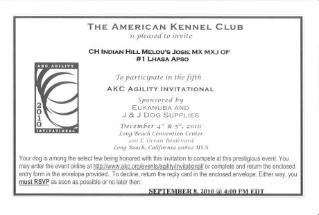 Eukanbu Agility Invite